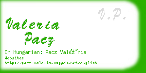 valeria pacz business card